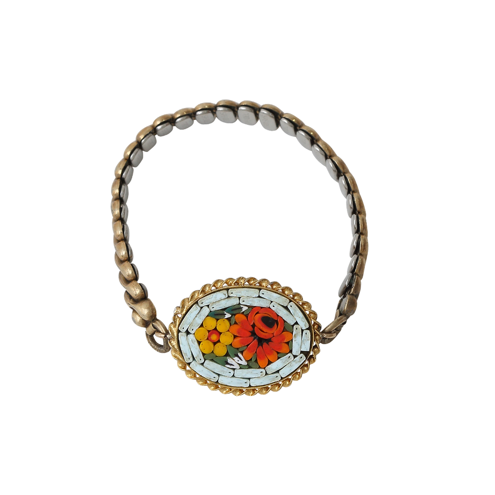 White oval mosaic bracelet