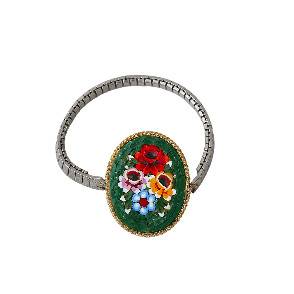 Flower garden mosaic bracelet